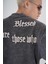 Bisiklet Yaka Yazı Nakışlı Yıkamalı Oversize Kalıp Unisex Sweatshirt 2