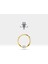 Prenses Pırlantalı Halka Piercing, 10-12 mm , 1.2 Mm, 14K Sarı-Beyaz-Kırmızı Altın | LC00034D 1