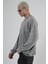 Bisiklet Yaka Ön ve Arka Basılı Yıkamalı Oversize Kalıp Unisex Sweatshirt 3