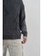 Yıkamalı Kapüşonlu Yama Detaylı Sweatshirt 5