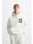 Kapuşonlu Luces Baskılı Oversize Kesim Hoodie 2