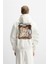 Kapuşonlu Luces Baskılı Oversize Kesim Hoodie 4