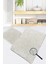 Victoria Cotton Ecru 2'li Set Banyo Halısı, Paspası Bpmk 1