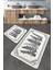 Tokyo Banyo Halısı Djt 2 Li Set Banyo Halısı Paspas Yıkanabilir Kaymaz 1