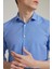 Slim Fit Mavi Armürlü Gömlek 3
