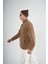 Yarım Fermuarlı Kanguru Cepli Unisex Oversize Kalıp Peluş 4
