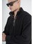 Yarım Fermuarlı Kanguru Cepli Unisex Oversize Kalıp Peluş 3