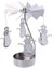Gümüş 02 Stili Noel Noel Baba Kardan Adam Geyik Döner G Carousel Döner Tealight Mumluk Standı Tea Light Ev Dekorasyonu (Yurt Dışından) 1