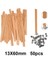 13X60Mm Stili Ahşap Mum Fitili Mum Fitilleri İle Taban Ahşap Mum Fitili Seti Çekirdek Dıy Mum Yapımı Malzemeleri El Yapımı Soya Parfin Balmumu Fitili (Yurt Dışından) 1