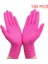 Pembe 100PCS Tarzı Xs Boyutu Tek Kullanımlık Nitril Eldiven Vinil Lateks Kauçuk Ücretsiz Mutfak Spa Güzellik Iş Bahçe Gıda El Eldiveni Siyah Pembe Boyut x (Yurt Dışından) 1