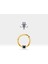 Prenses Safirli Halka Piercing, 10-12 mm , 1.2 Mm, 14K Sarı-Beyaz-Kırmızı Altın | LC00034S 1