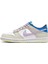 Dunk Low Gs Leather Unisex Sneaker Hakiki Deri Beyaz Mor Günlük Spor Ayakkabı 2