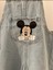 Mickey Baskılı Unisex Çocuk Kot Şort Tulum 3