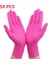 Pembe 50PCS Tarzı M Boyutu Tek Kullanımlık Nitril Eldiven Xs Alerjiye Uygun Koruyucu Güvenlik Eldiveni Çalışma Mutfak Bulaşık Makine Siyah Eldiven (Yurt Dışından) 1