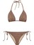 Dokulu Kahverengi Üçgen Bikini Takım 1