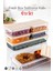 6'lı Set Freshbox Mikrodalga ve Difrize Uygun Saklama Kabı Set Krem 1