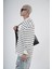 Polo Yaka Oversize Kalıp Çizgili Triko Kazak 5
