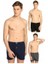 Erkek Karışık Renk 3'lü Paket Penye Düğmeli Boxer 1