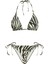 Simli Zebra Üçgen Bikini Takım 1