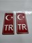 Tr Plaka Kabartma Sticker 2'li - Türkiye Plaka Pleksi Kabartma Sticker (2 Adet) 1