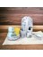 Marble Serisi Havluluk ve Sivi Sabunluk,diş Fırçalığı Beton Banyo Seti 4