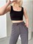 Kadın Fitilli Kaşkorse Kare Yaka Crop Atlet Body 1