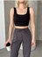 Kadın Fitilli Kaşkorse Kare Yaka Crop Atlet Body 5