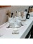 Marble Serisi Tepsili Beton Banyo Seti,pamukluk,havluluk ve Sabunluk Seti 1