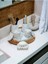 Marble Serisi Tepsili Beton Banyo Seti,pamukluk,havluluk ve Sabunluk Seti 2
