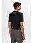 Slim Fit Lacivert Düz Örgü Rayon Triko T-Shirt 4