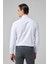 Slim Fit Beyaz Armürlü Gömlek 5