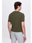 Slim Fit Haki Düz Örgü Rayon Triko T-Shirt 3