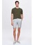 Slim Fit Haki Düz Örgü Rayon Triko T-Shirt 4