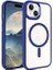 Apple iPhone 15 Kılıf Wireless Şarj Özellikli Zore Krom Magsafe Silikon Kapak Şeffaf Arka Görünüm 1