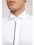 Slim Fit Beyaz Düz Smokin Gömlek 3