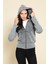 Yıkamalı Fermuarlı Kapişonlu Gri Sweatshirt 1