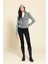 Yıkamalı Fermuarlı Kapişonlu Gri Sweatshirt 3