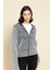Yıkamalı Fermuarlı Kapişonlu Gri Sweatshirt 4