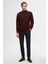 Ds Damat Regular Fit Bordo Düz Örgü Yarım Balıkçı Yünlü Triko Kazak 5
