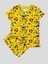 Erkek Çocuk %100 Pamuklu Safari Desenli Sarı Kısa Kollu Şortlu Pijama Takımı 4