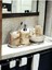 Marble Serisi 4'lü Banyo Seti,sıvı Sabunluk Diş Fırçalığı Beton Aksesuar Takım 2