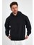Erkek Düz Cepsiz Oversize Hoodie Sweatshırt 2