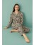 Kadın 50701-577 Uzun Kol Önü Düğmeli Pijama Takımı Leopar 2
