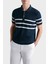 Çizgili % 100 Pamuk Regular Fit Düğmeli Polo Yaka T Shirt Erkek Polo Yaka T Shirt 24411625 201 1