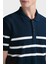 Çizgili % 100 Pamuk Regular Fit Düğmeli Polo Yaka T Shirt Erkek Polo Yaka T Shirt 24411625 201 3
