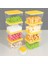 8'li Derin Buzdolabı Organizer Set Düzenleyici Saklama Kabı Mikrodalga Difriz Kabı 1100ML Sarı 1