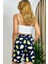 Kadın AV0KADO Desenli Cepli Short Kaşkorse Askılı Üst Pijama Takımı 5