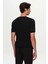 Slim Fit Siyah Düz Örgü Rayon Triko T-Shirt 3