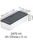 4'lü Derin Buzdolabı Organizer Set Düzenleyici Saklama Kabı Mikrodalga Difriz Kabı 2470ML Antrasit 3