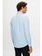 Ds Damat Slim Fit Mavi Düz Easy Iron Gömlek 3